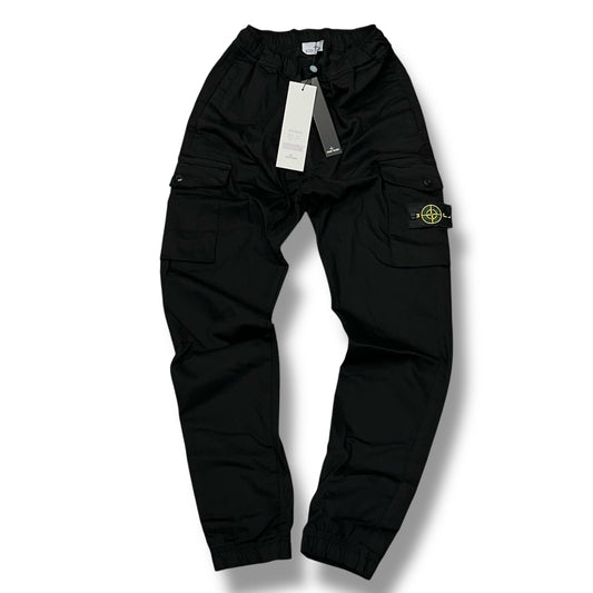 PANTALONE STONE ISLAND  ESTIVO TESSUTO NERO