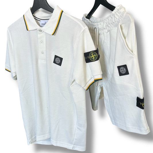 COMPLETO STONE ISLAND 2 PEZZI COLORE BIANCO