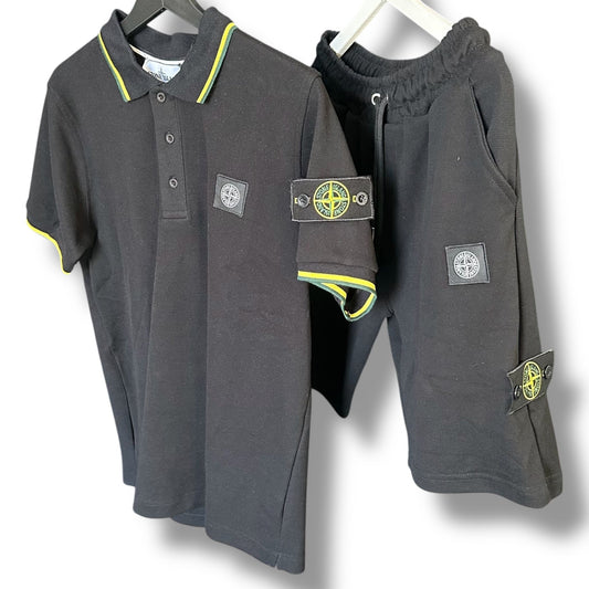 COMPLETO STONE ISLAND 2 PEZZI COLORE NERO