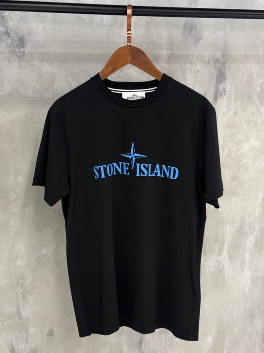 T-SHIRT STONE ISLAND SCRITTA COLOR NERO